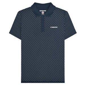 Lambretta Mens Polka Dot Big & Tall Polo Shirt / Navy